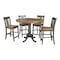 International Concepts Round 36 in Rd Extension Dining table, 4 San Remo counterHt stools, Hickory/Coal, 36 W, 48 L, Wood K45-36RXT-6B-S102-4 - alternate 1